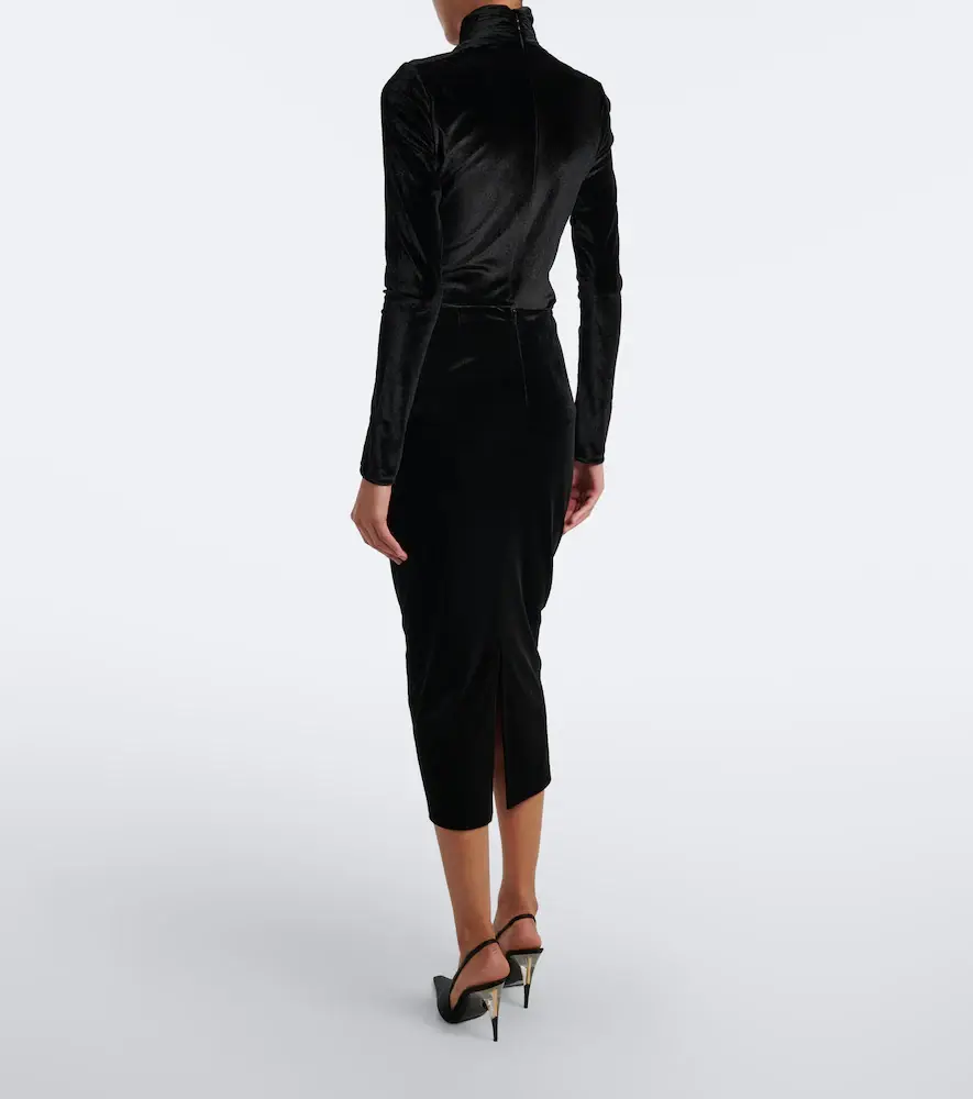 Mugler Velvet pencil skirt | Thumbnail 4 Mugler Velvet pencil skirt | Thumbnail 4