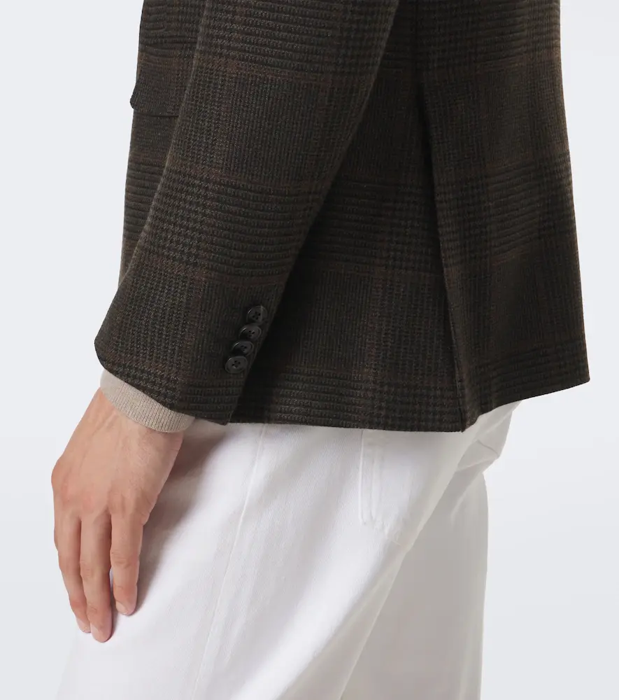 Zegna Prince of Wales check cashmere blazer | Thumbnail 3 Zegna Prince of Wales check cashmere blazer | Thumbnail 3