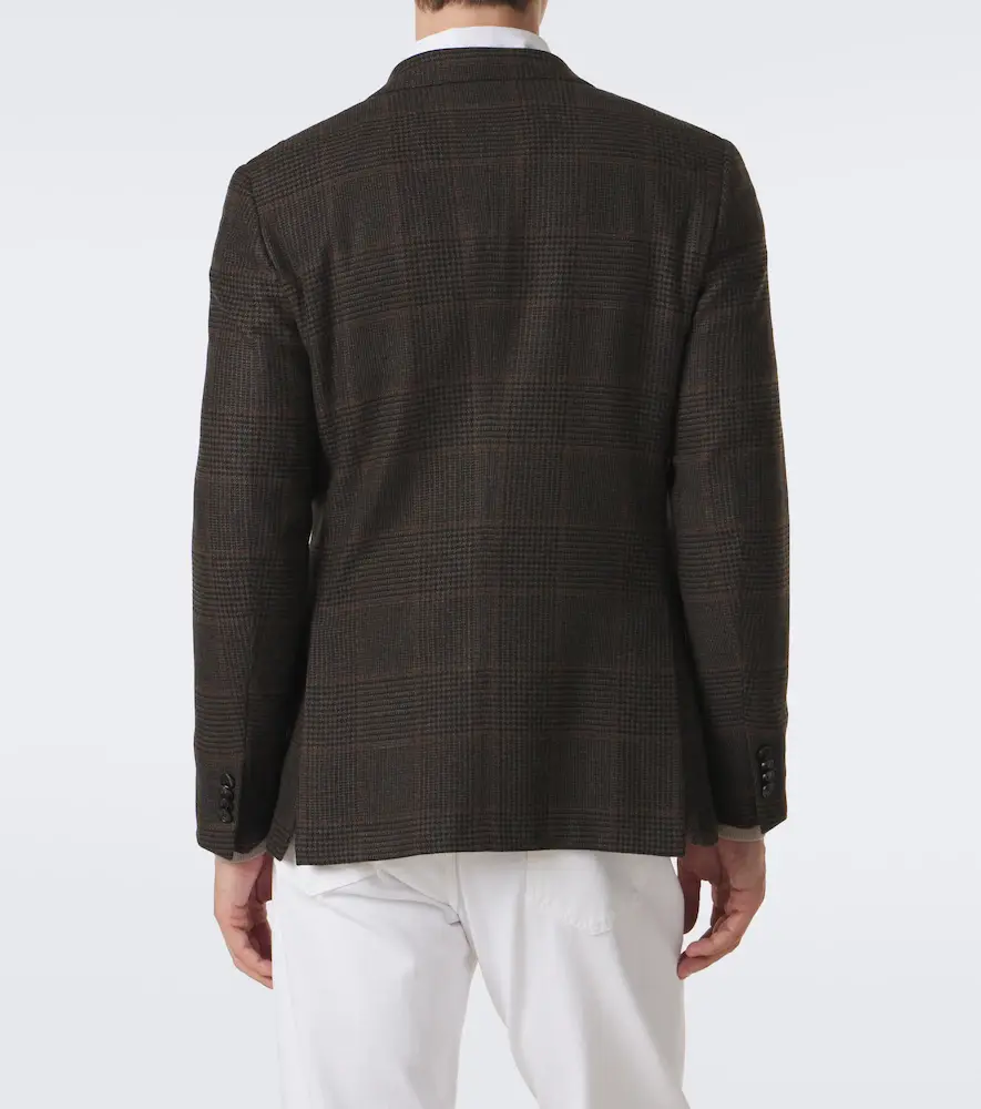 Zegna Prince of Wales check cashmere blazer | Thumbnail 4 Zegna Prince of Wales check cashmere blazer | Thumbnail 4