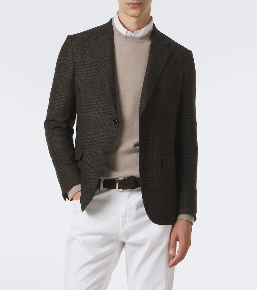 Zegna Prince of Wales check cashmere blazer | Thumbnail 6 Zegna Prince of Wales check cashmere blazer | Thumbnail 6