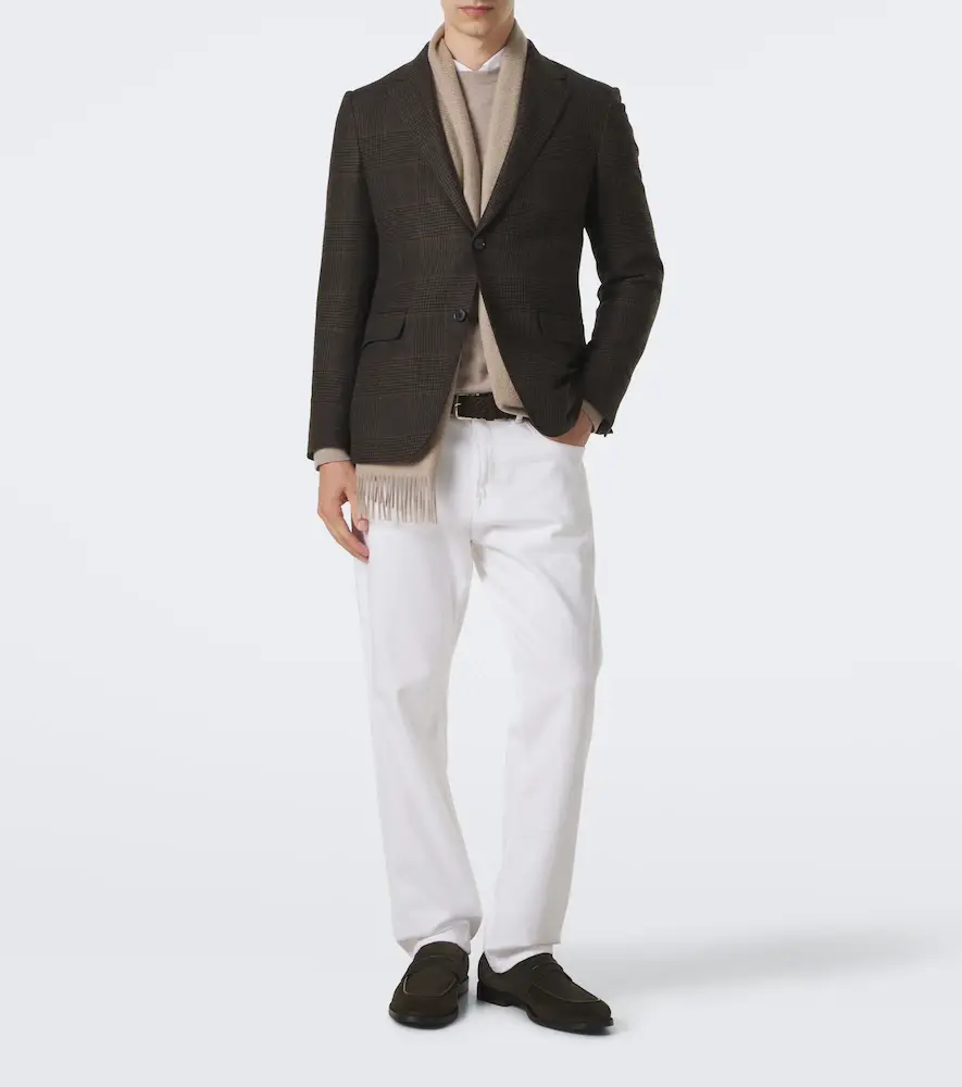 Zegna Prince of Wales check cashmere blazer | Thumbnail 7 Zegna Prince of Wales check cashmere blazer | Thumbnail 7