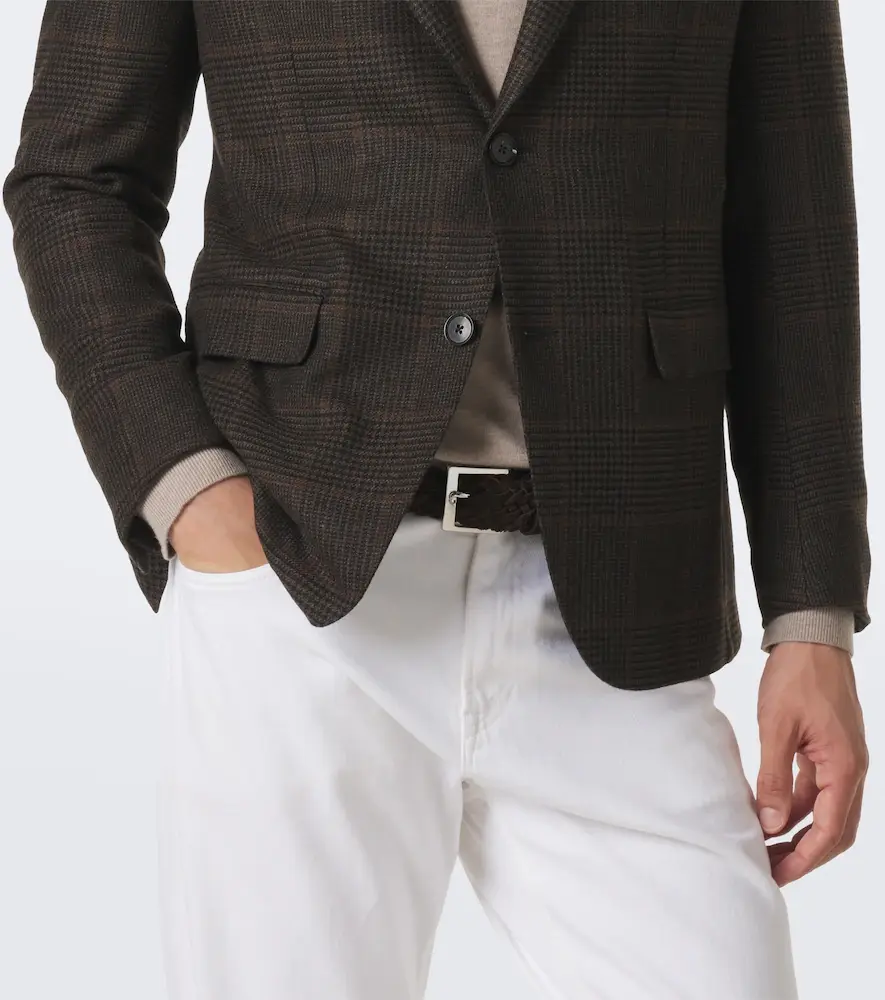 Zegna Prince of Wales check cashmere blazer | Thumbnail 8 Zegna Prince of Wales check cashmere blazer | Thumbnail 8