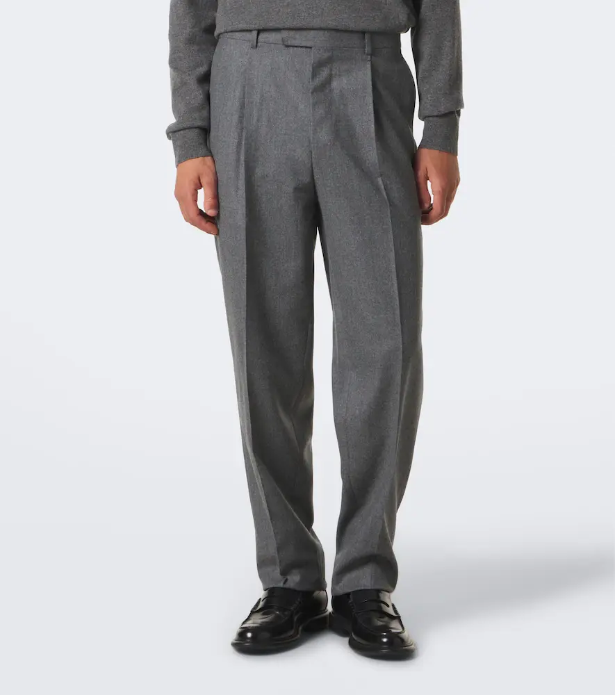 Zegna Wool flannel straight pants | Thumbnail 2