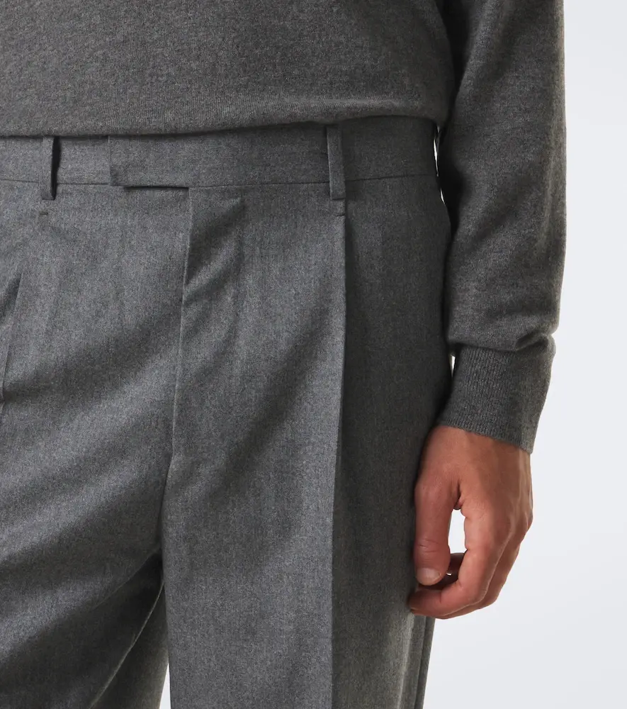 Zegna Wool flannel straight pants | Thumbnail 3