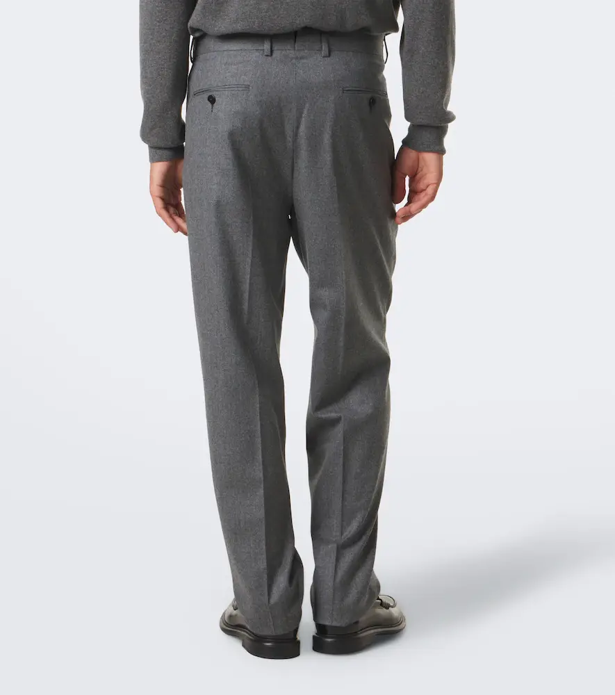 Zegna Wool flannel straight pants | Thumbnail 5
