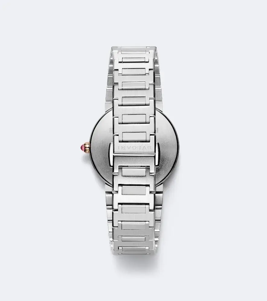 BVLGARI embellished 18kt rose gold and stainless steel watch | Thumbnail 5