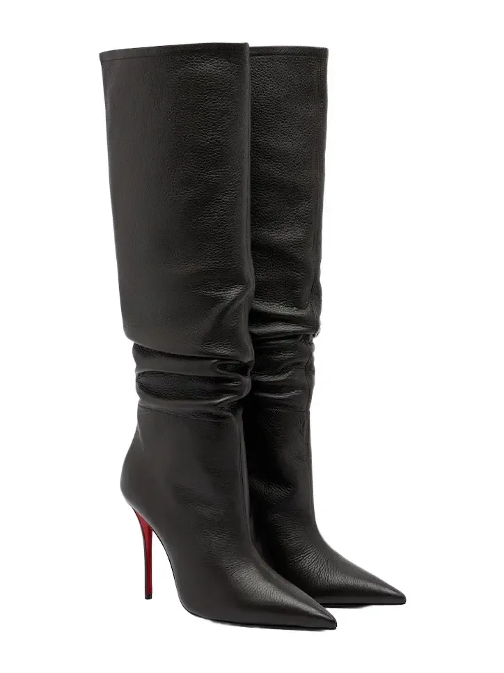 Zependris leather knee-high boots Zependris leather knee-high boots