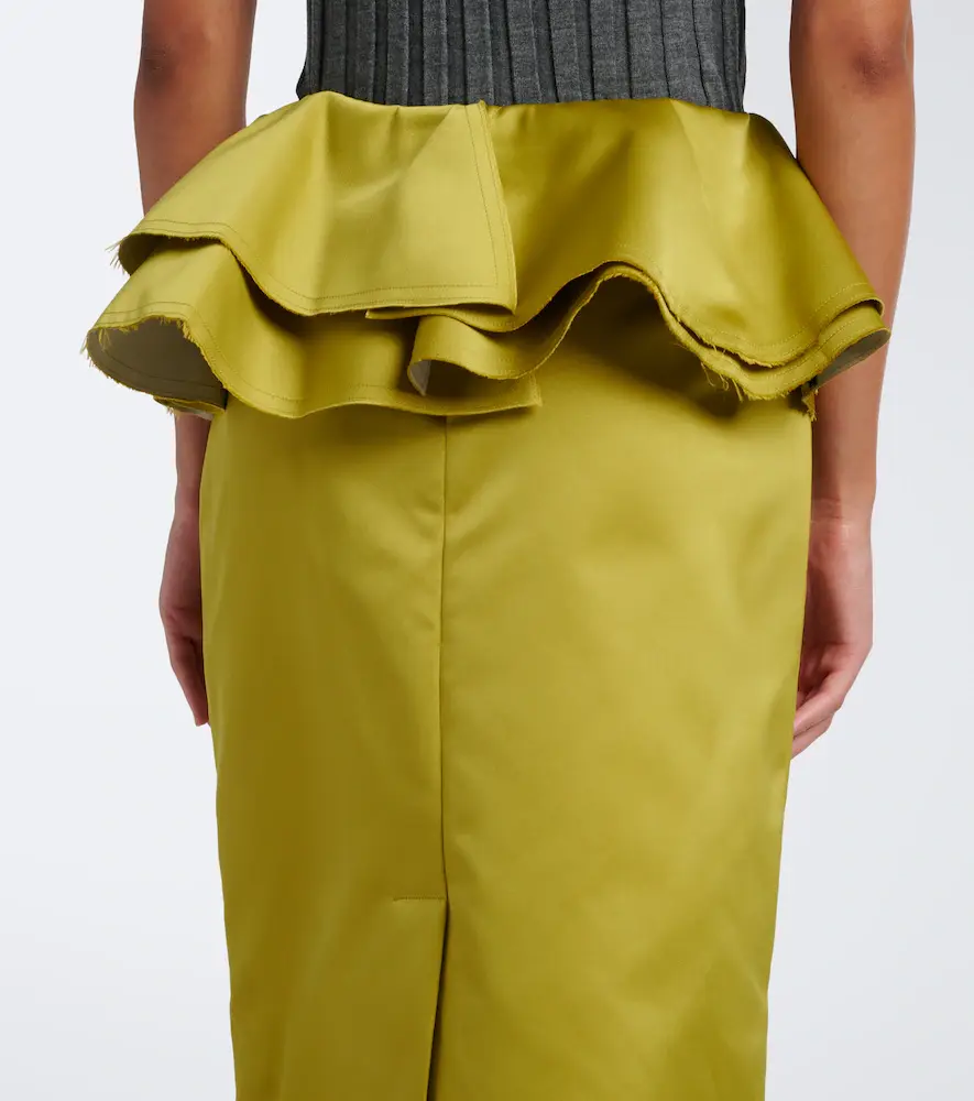 Plan C Peplum satin midi skirt | Thumbnail 5 Plan C Peplum satin midi skirt | Thumbnail 5