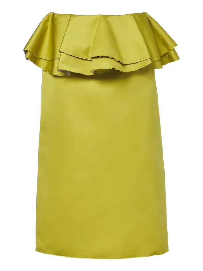 Peplum satin midi skirt Peplum satin midi skirt