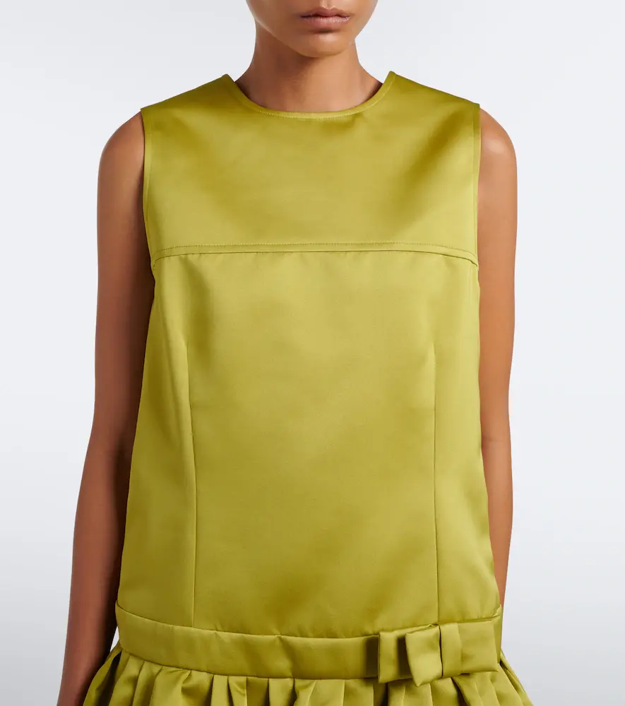 Plan C Bow-detail satin minidress | Thumbnail 5
