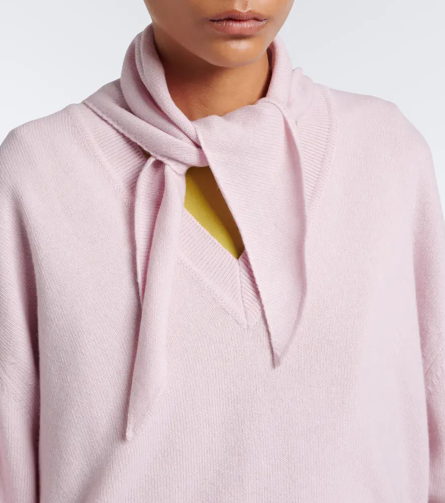 Plan C Tie-neck wool and cashmere sweater | Thumbnail 3