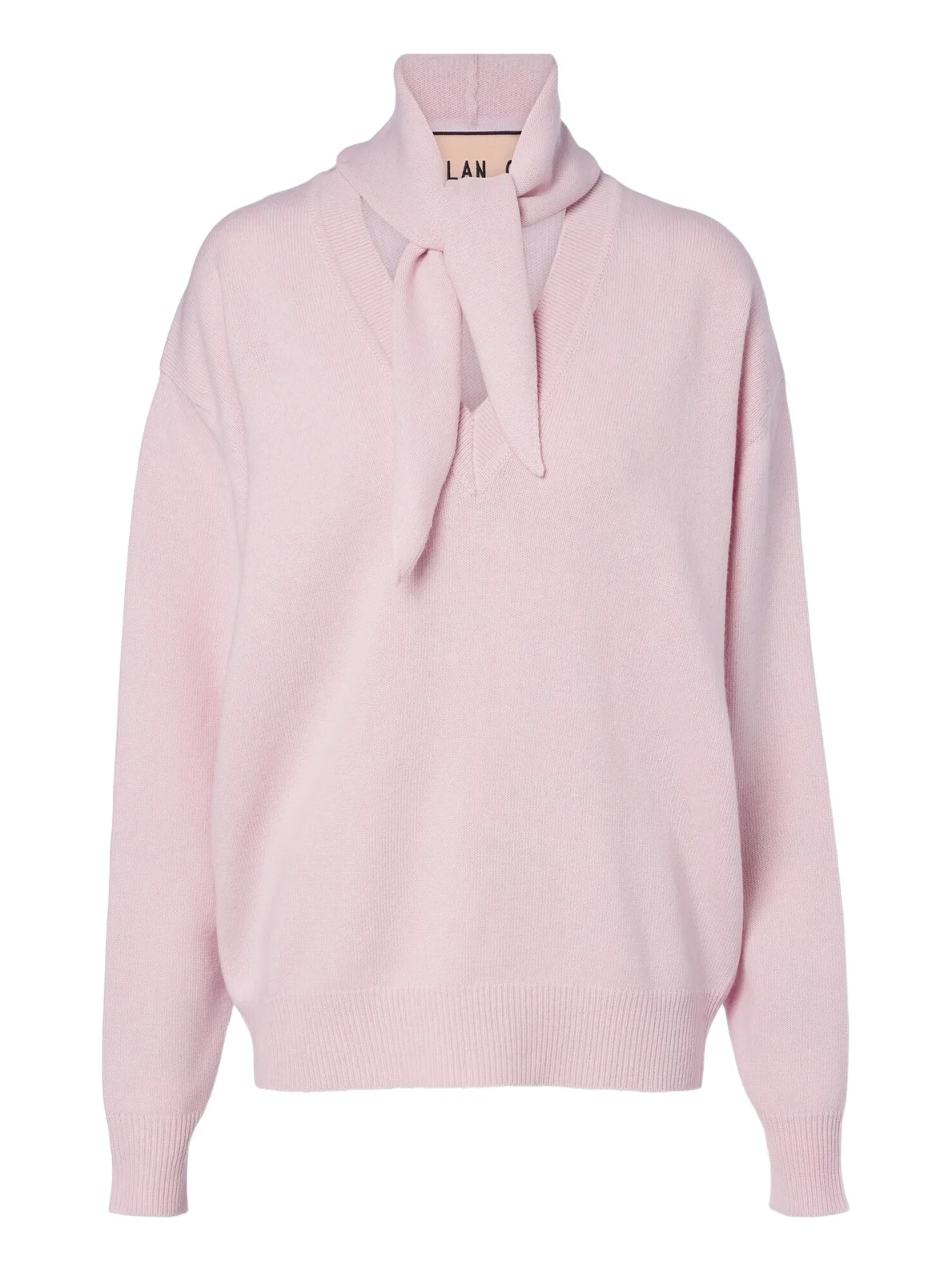 Plan C Tie-neck wool and cashmere sweater