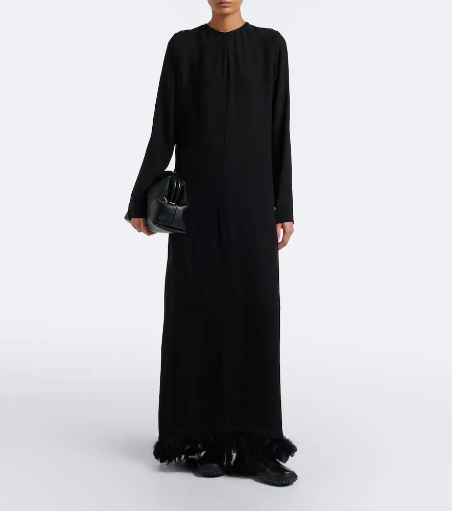 Plan C Feather-trimmed gown | Thumbnail 3 Plan C Feather-trimmed gown | Thumbnail 3
