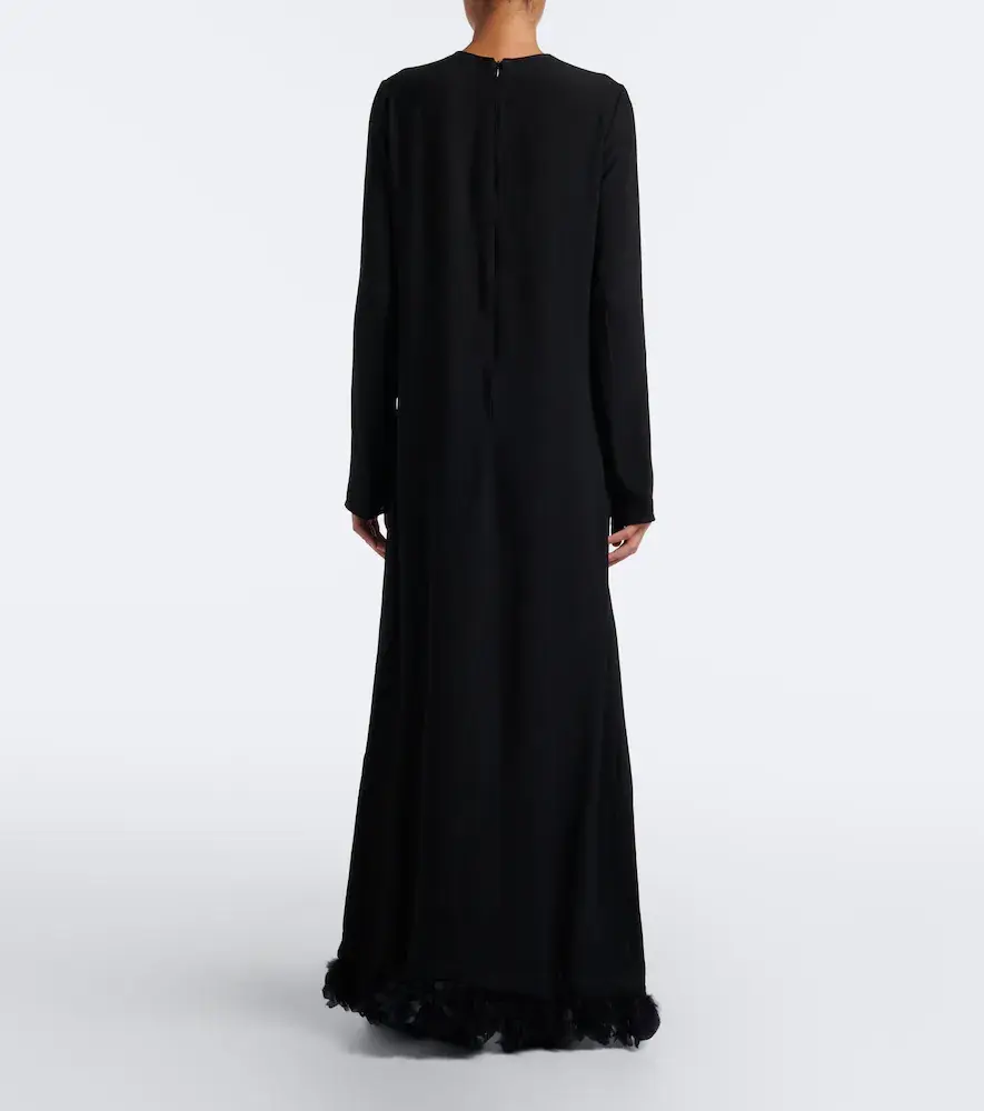 Plan C Feather-trimmed gown | Thumbnail 4 Plan C Feather-trimmed gown | Thumbnail 4