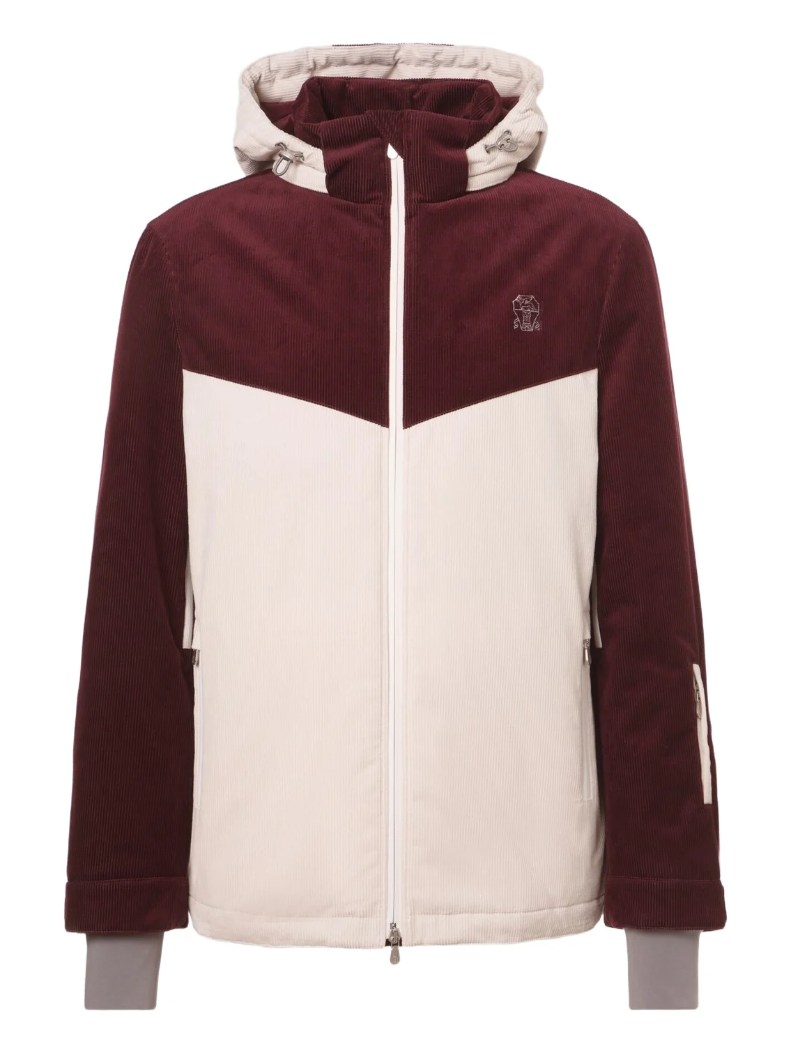 Hooded cotton corduroy ski jacket Hooded cotton corduroy ski jacket