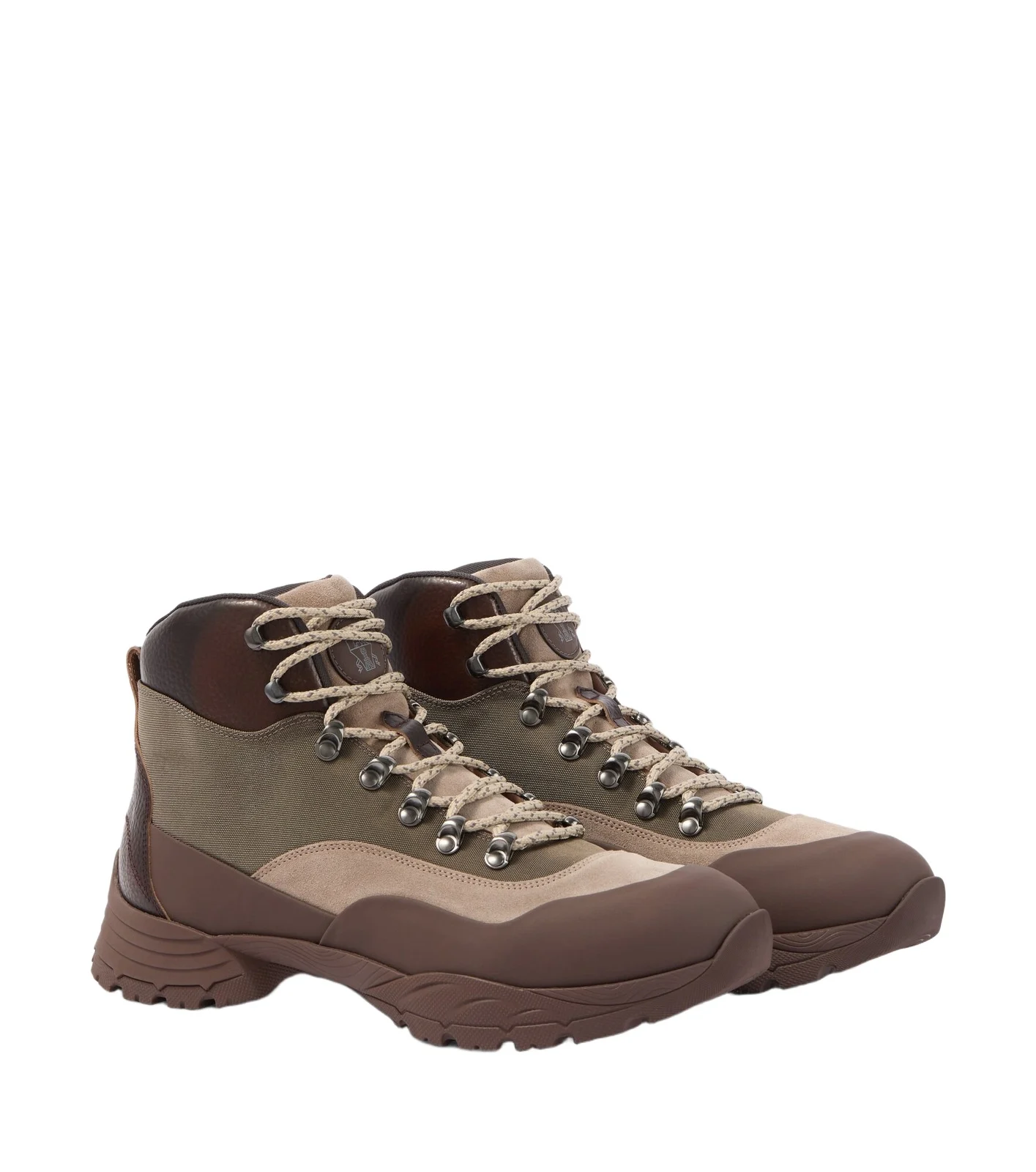 Brunello Cucinelli Leather-trimmed hiking boots