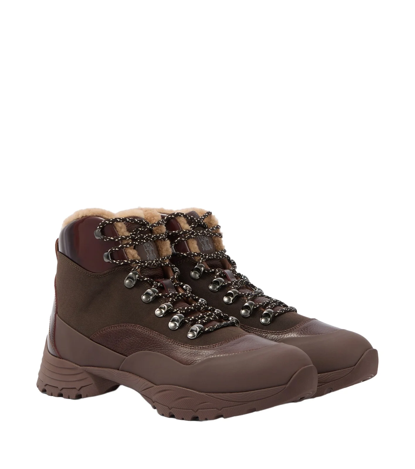 Shearing-lined hiking boots
