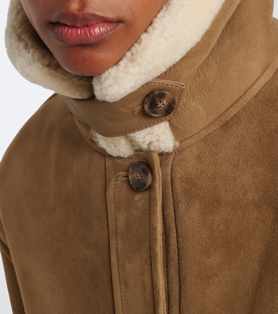 Yves Salomon Teddy-trimmed suede jacket | Thumbnail 2 Yves Salomon Teddy-trimmed suede jacket | Thumbnail 2
