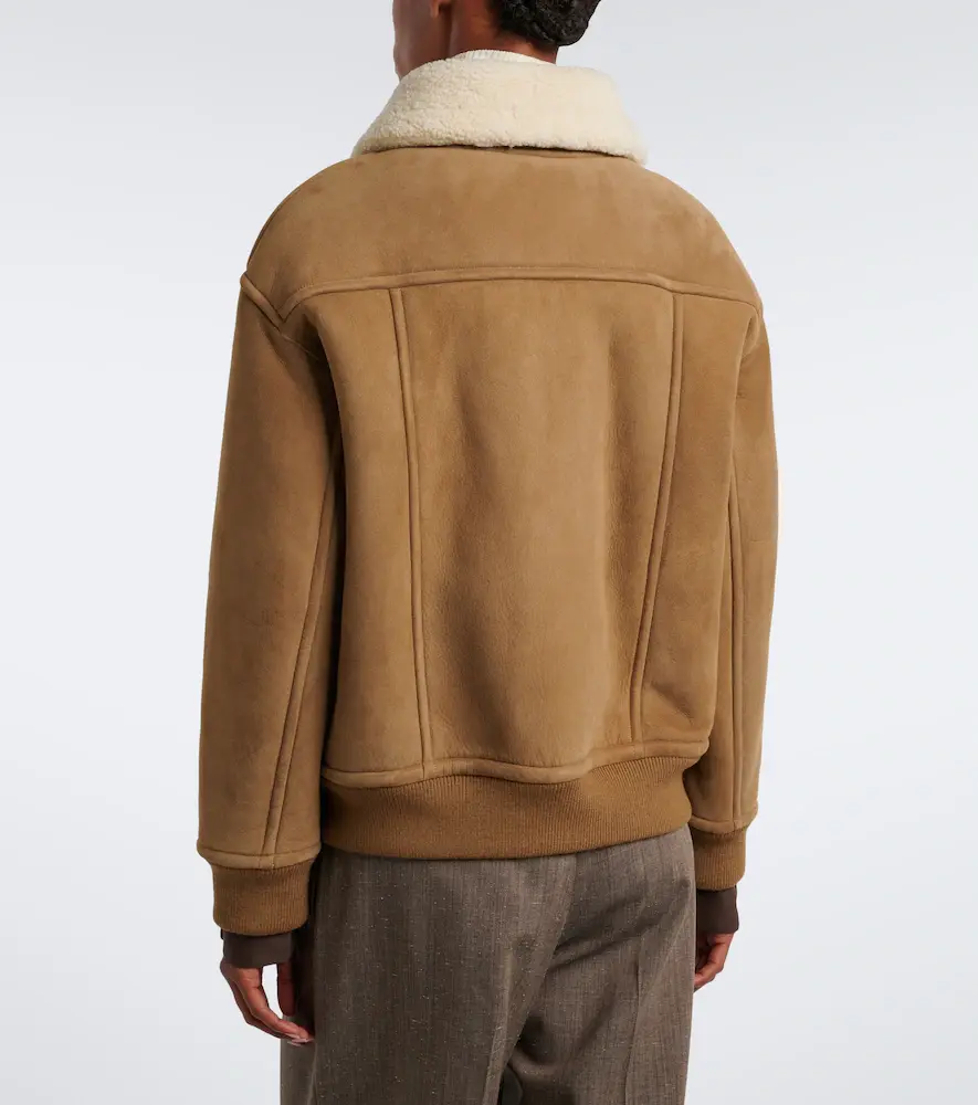 Yves Salomon Teddy-trimmed suede jacket | Thumbnail 3 Yves Salomon Teddy-trimmed suede jacket | Thumbnail 3
