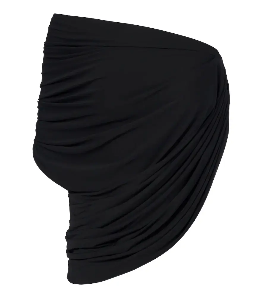 Draped one-shoulder jersey top Draped one-shoulder jersey top