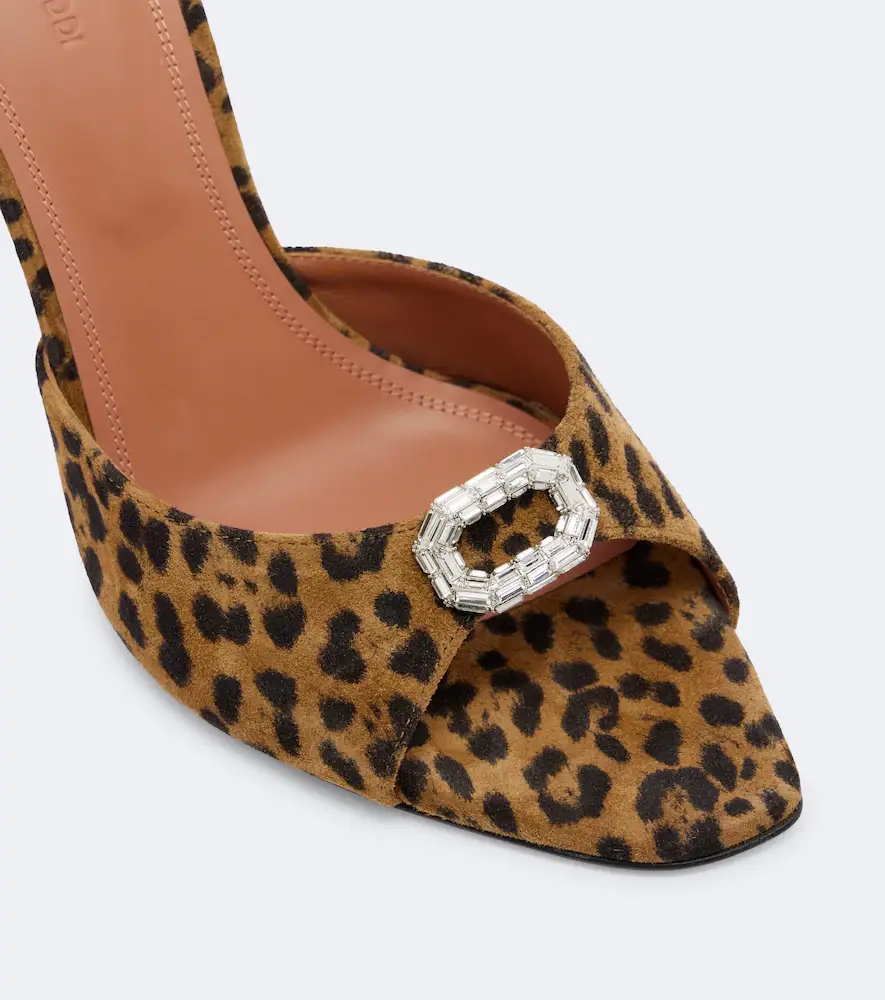 Amina Muaddi Mini Camelia leopard-print suede mules | Thumbnail 2 Amina Muaddi Mini Camelia leopard-print suede mules | Thumbnail 2