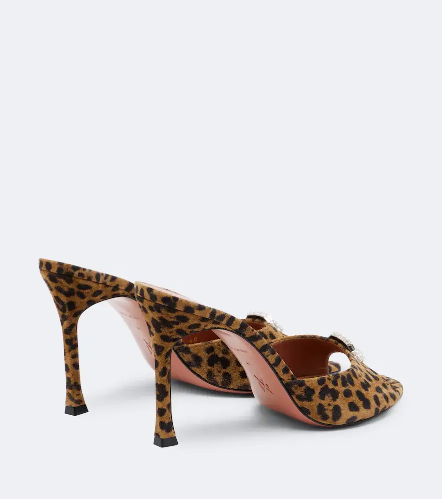 Amina Muaddi Mini Camelia leopard-print suede mules | Thumbnail 4 Amina Muaddi Mini Camelia leopard-print suede mules | Thumbnail 4