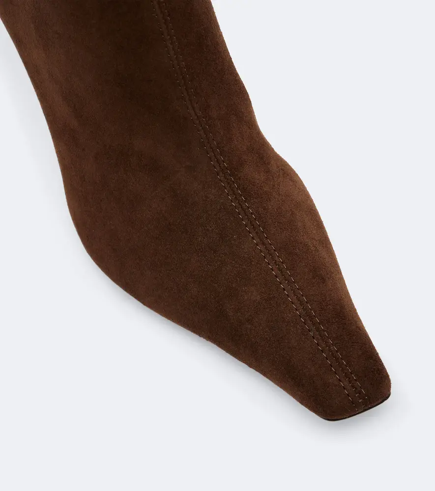 Amina Muaddi Jamie suede ankle boots | Thumbnail 2 Amina Muaddi Jamie suede ankle boots | Thumbnail 2