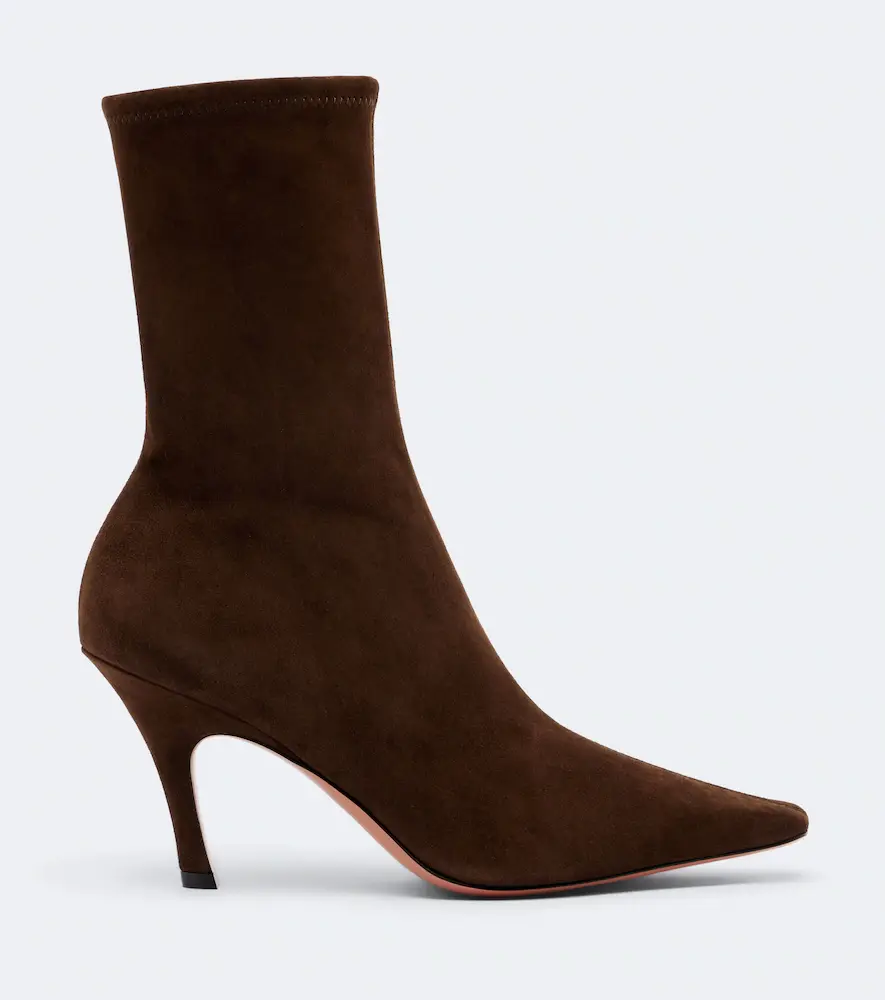Amina Muaddi Jamie suede ankle boots | Thumbnail 3 Amina Muaddi Jamie suede ankle boots | Thumbnail 3