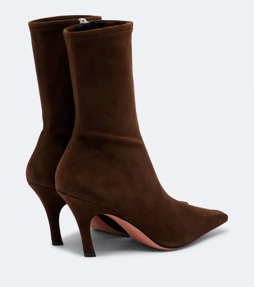 Amina Muaddi Jamie suede ankle boots | Thumbnail 4 Amina Muaddi Jamie suede ankle boots | Thumbnail 4