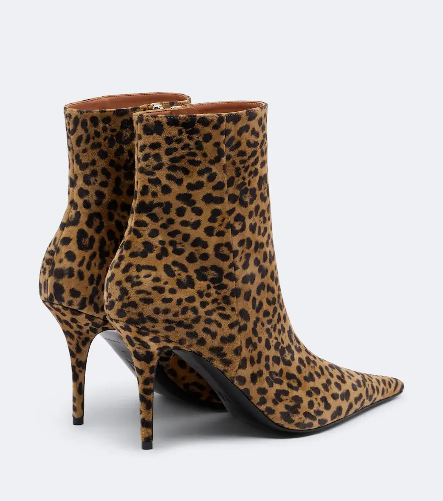 Amina Muaddi Barbara leopard-print suede ankle boots | Thumbnail 2