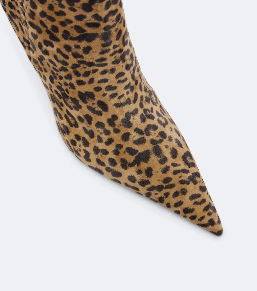 Amina Muaddi Barbara leopard-print suede ankle boots | Thumbnail 3