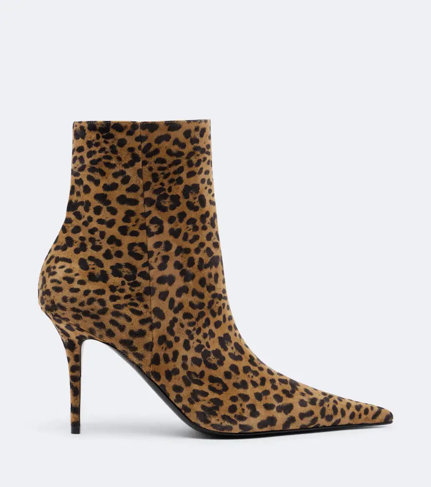 Amina Muaddi Barbara leopard-print suede ankle boots | Thumbnail 4