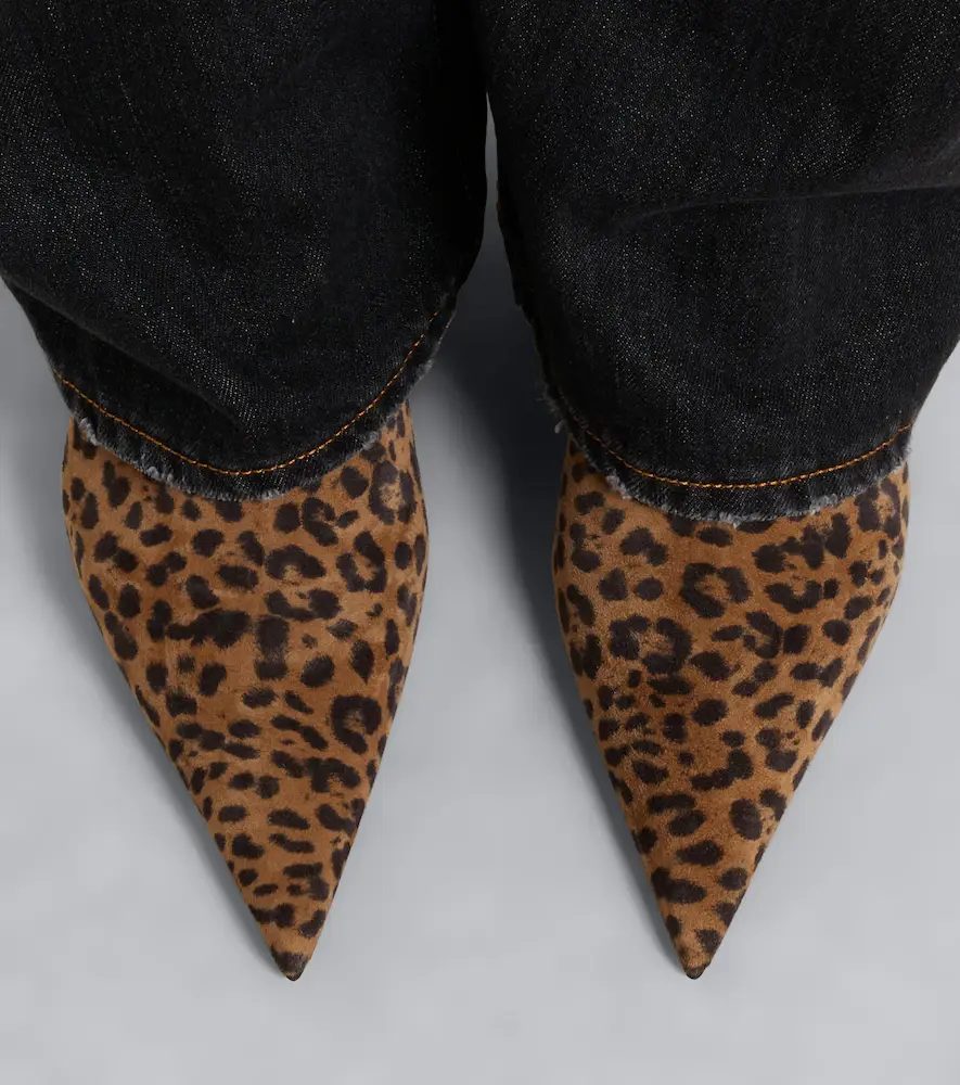 Amina Muaddi Barbara leopard-print suede ankle boots | Thumbnail 6