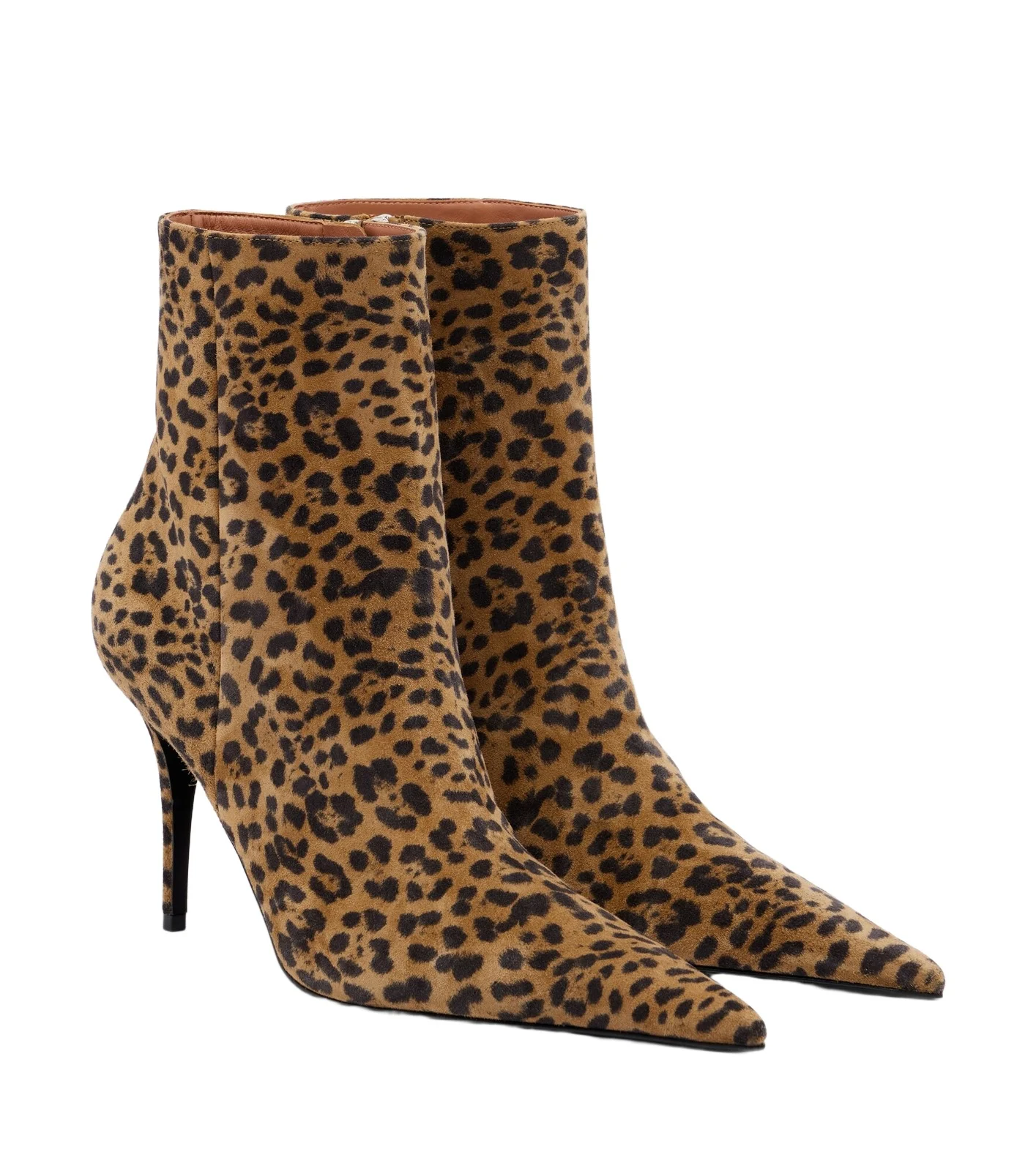 Barbara leopard-print suede ankle boots