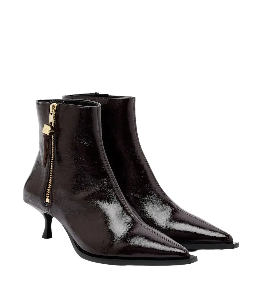 Ganni Ana textured ankle boots
