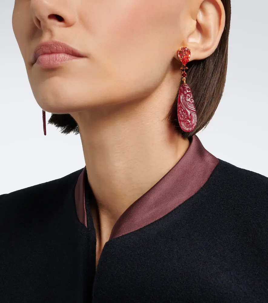 Jennifer Behr Corinna embellished drop earrings | Thumbnail 5