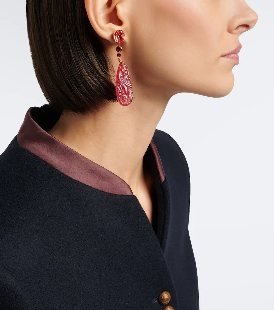 Jennifer Behr Corinna embellished drop earrings | Thumbnail 6