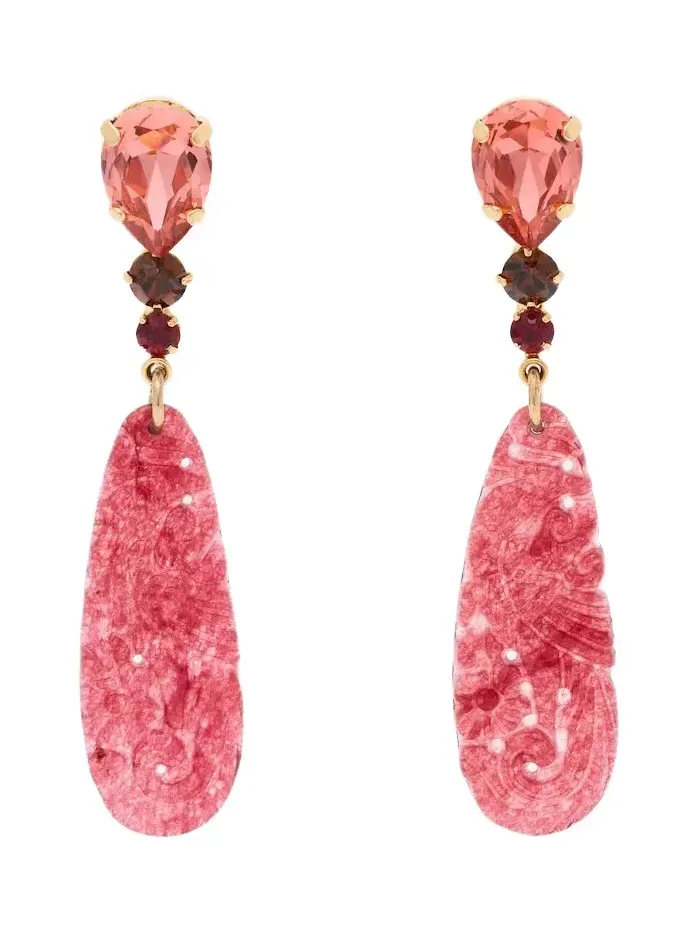 Corinna embellished drop earrings