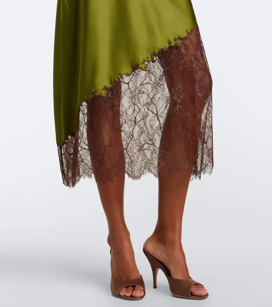 Staud Lara lace-trimmed silk-blend satin slip dress | Thumbnail 5 Staud Lara lace-trimmed silk-blend satin slip dress | Thumbnail 5