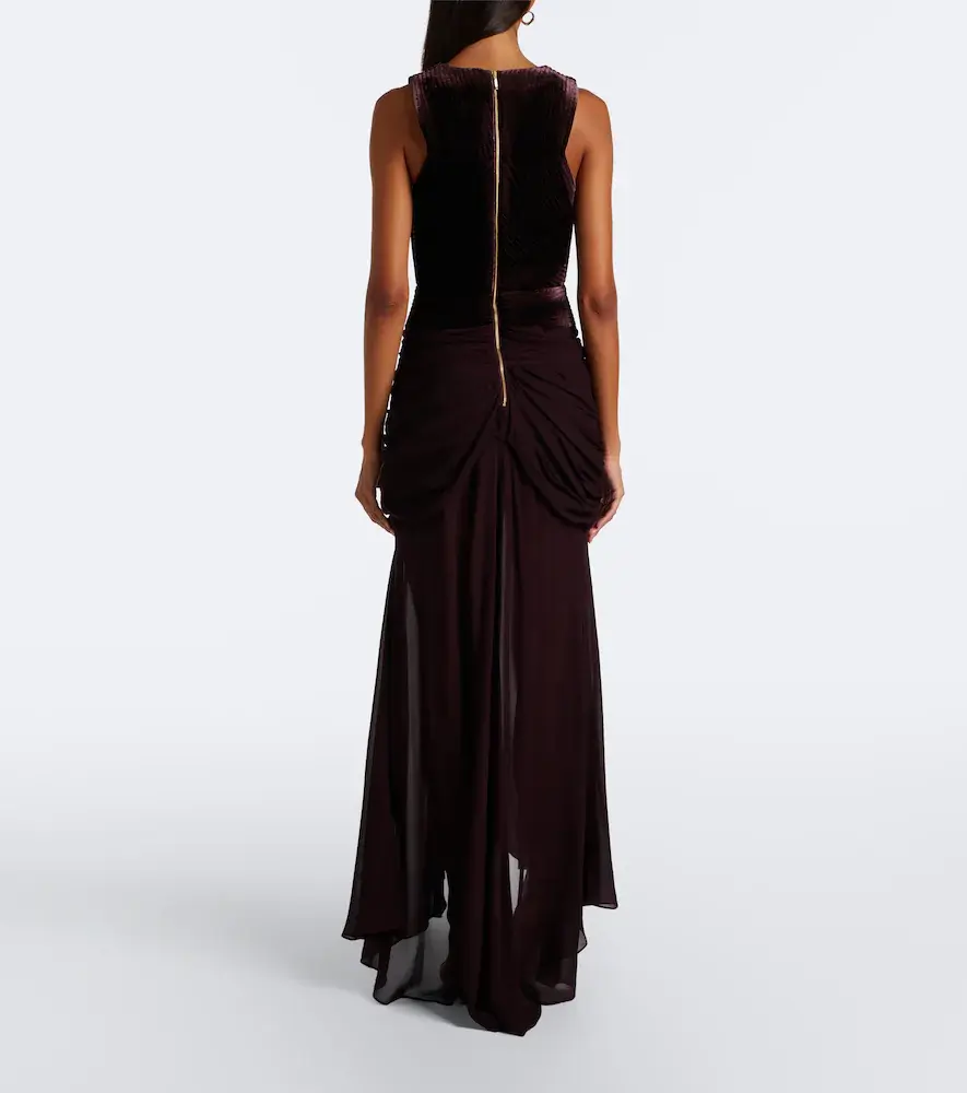 Zimmermann Valiant cutout draped velvet gown | Thumbnail 2 Zimmermann Valiant cutout draped velvet gown | Thumbnail 2