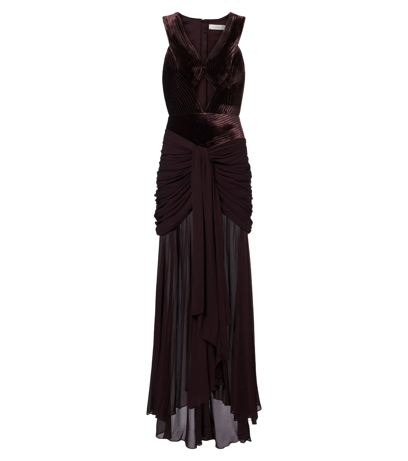 Valiant cutout draped velvet gown Valiant cutout draped velvet gown