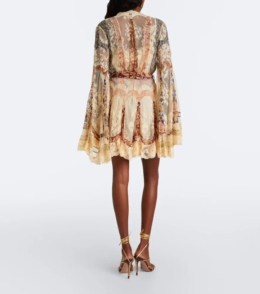 Zimmermann Valiant floral lace-trimmed wrap dress | Thumbnail 4 Zimmermann Valiant floral lace-trimmed wrap dress | Thumbnail 4