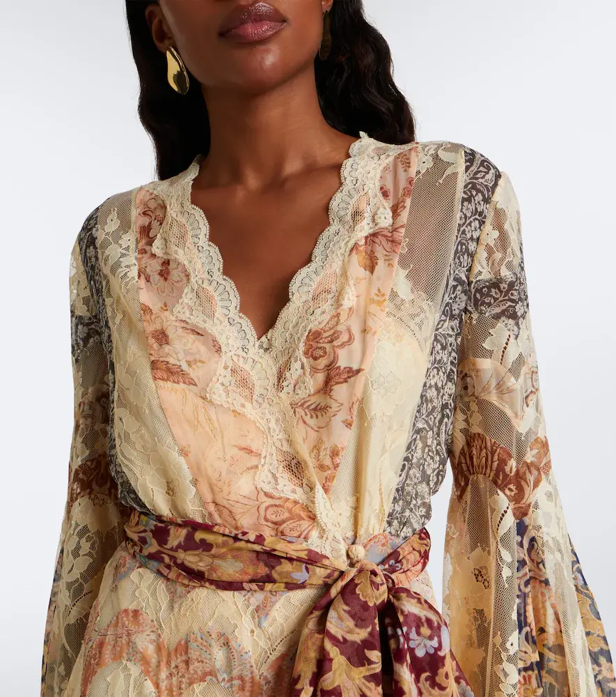 Zimmermann Valiant floral lace-trimmed wrap dress | Thumbnail 5 Zimmermann Valiant floral lace-trimmed wrap dress | Thumbnail 5