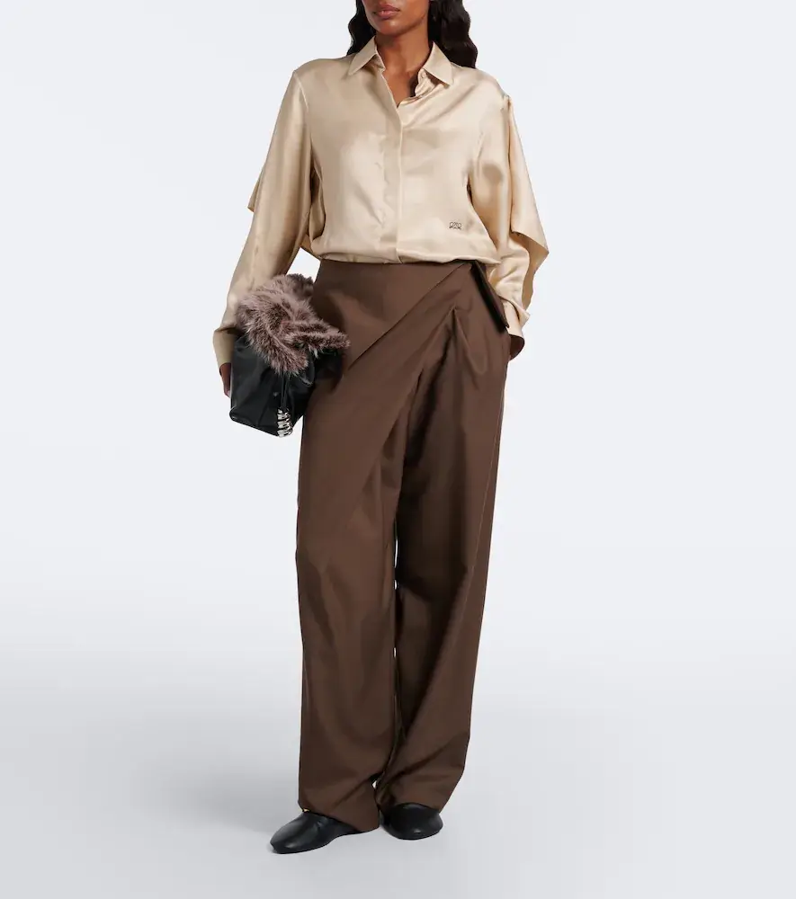Loewe Caped silk twill shirt | Thumbnail 4 Loewe Caped silk twill shirt | Thumbnail 4