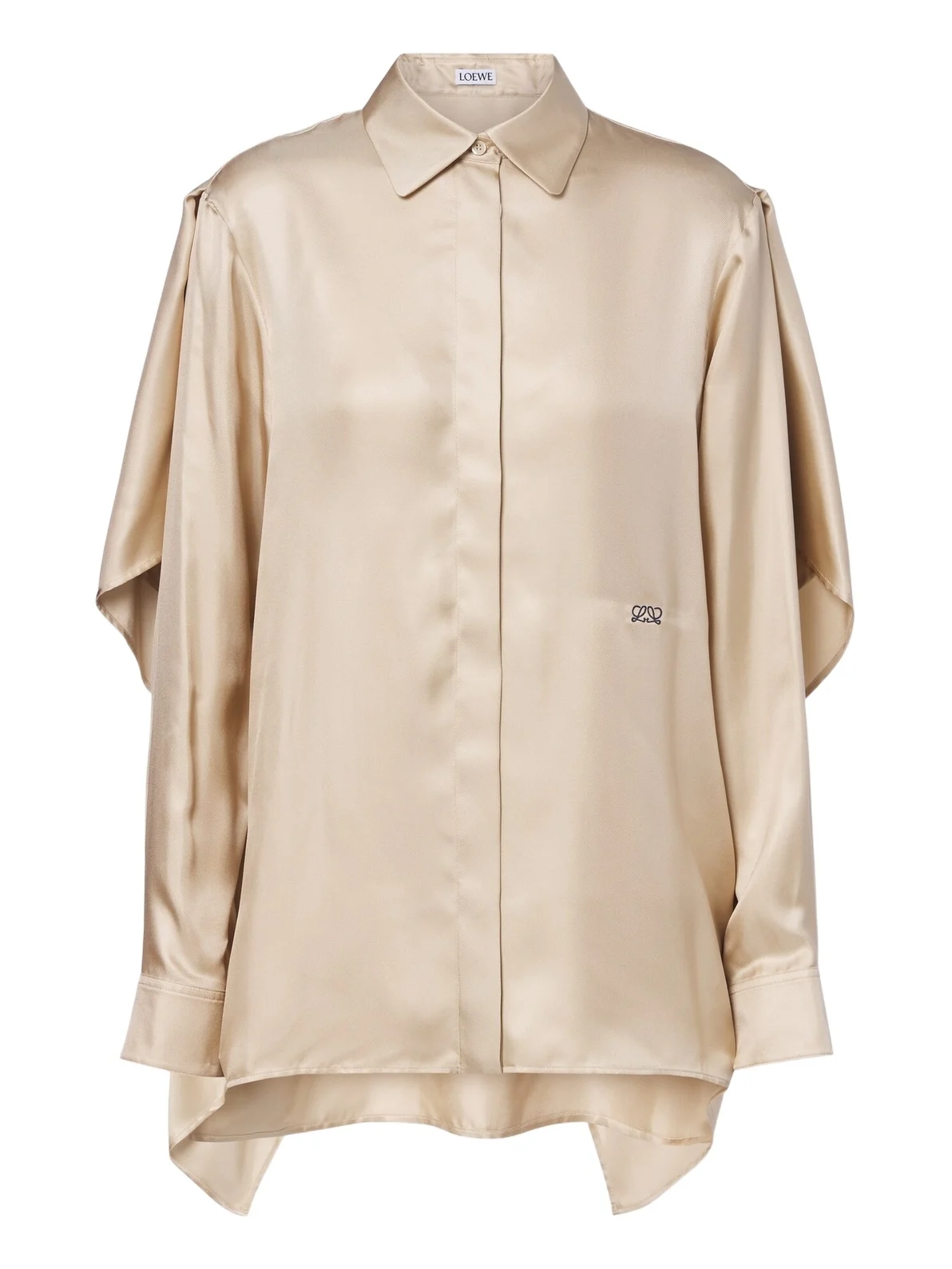 Loewe Caped silk twill shirt