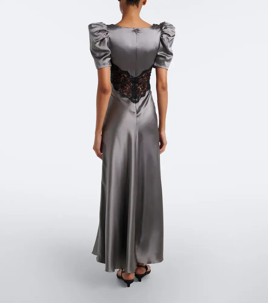 Rodarte Lace-trimmed silk satin gown | Thumbnail 5 Rodarte Lace-trimmed silk satin gown | Thumbnail 5