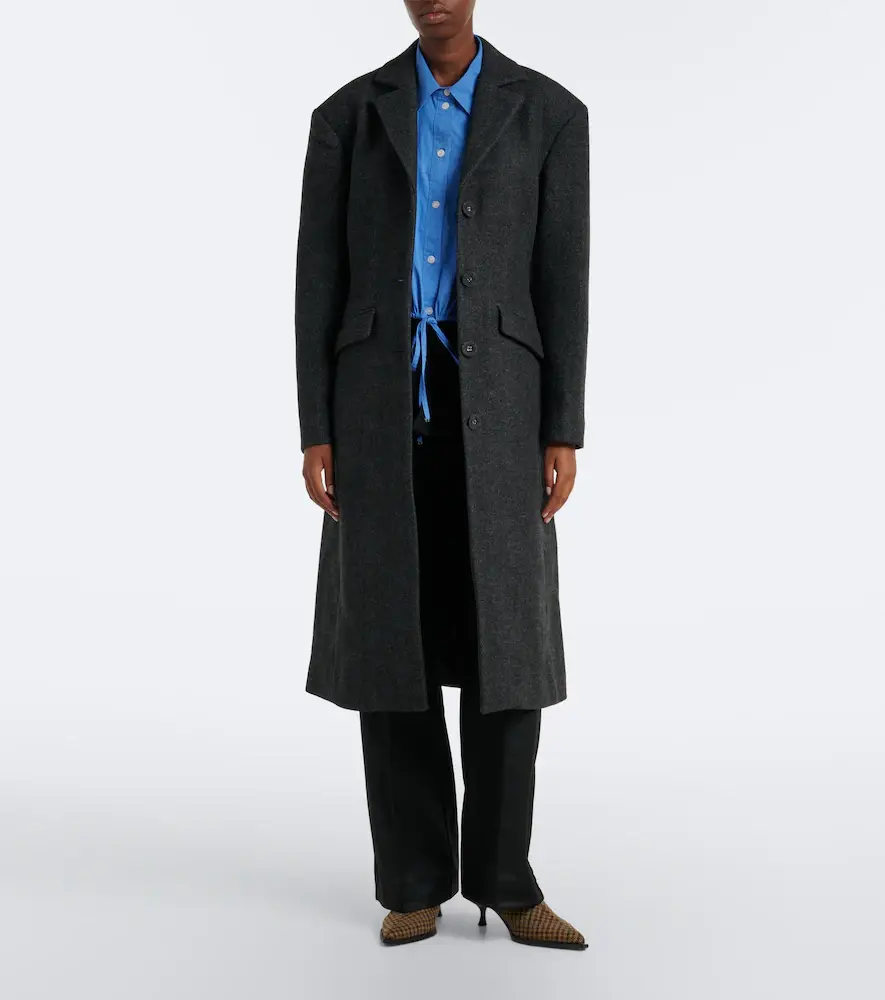 Ganni Wool and cashmere-blend coat | Thumbnail 5 Ganni Wool and cashmere-blend coat | Thumbnail 5