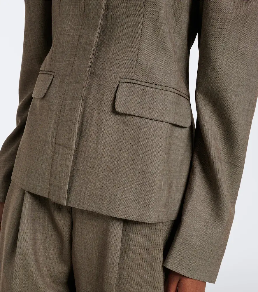 Ganni Wool-blend blazer | Thumbnail 2 Ganni Wool-blend blazer | Thumbnail 2