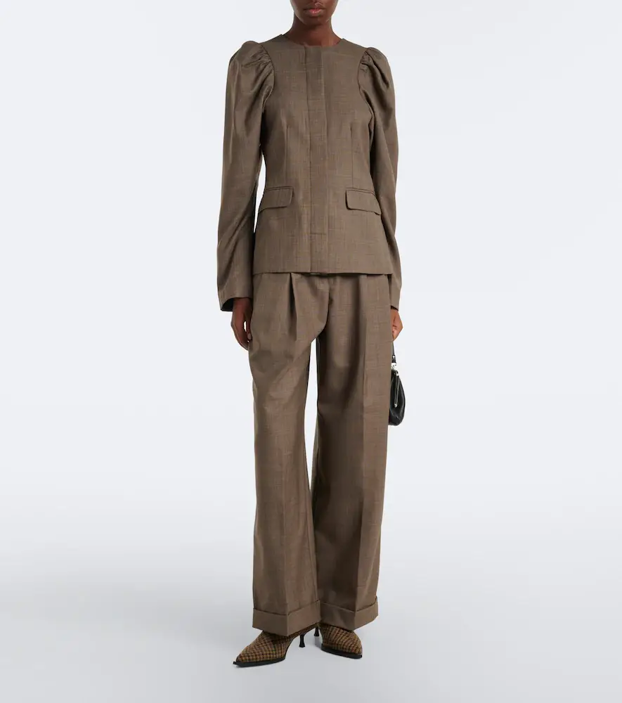 Ganni Wool-blend blazer | Thumbnail 3 Ganni Wool-blend blazer | Thumbnail 3