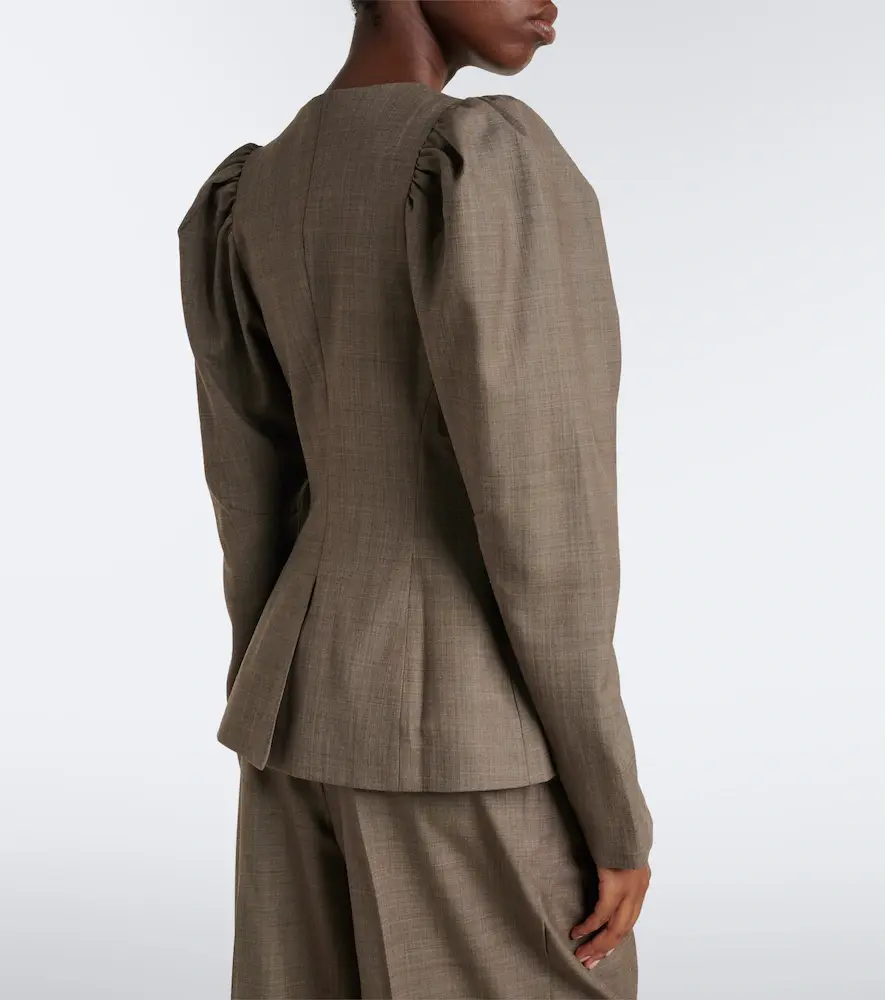 Ganni Wool-blend blazer | Thumbnail 6 Ganni Wool-blend blazer | Thumbnail 6